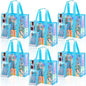 Hsei 6 Pcs Clear Iridescent Beach Bag with Phone Pouch for Women Beach Travel Large Waterproof Tote Bags for Vacation Picnic - color: Iridescent Blue