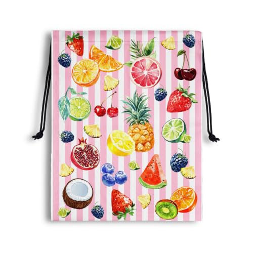 Fruit Grip Bags for Gymnasts Small Drawstring Storage Pouch for Gymnasts Gym - color: Fruit Colorful, size: 18"(H)*14"(W)