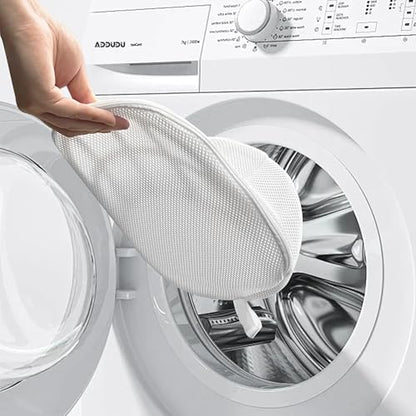 Hat Washer Cage, Snap-Lock Design, Foldable & Portable for Washing Machine Dryer Dishwasher - color: White-2-Pack