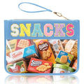 Siwara Snack Bags Clear Pouch Travel Makeup Bag Chenille Letter Bags for Zipper Pouch Clear Cosmetic Bag Clearly Tote Bag Makeup Travel Bags for Women - color: Blue-Snack