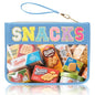 Siwara Snack Bags Clear Pouch Travel Makeup Bag Chenille Letter Bags for Zipper Pouch Clear Cosmetic Bag Clearly Tote Bag Makeup Travel Bags for Women - color: Blue-Snack