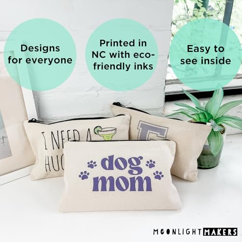 Moonlight Makers, Definitely Not A Bag Full of Weed, Funny Canvas Makeup Bag, Pencil Pouch, Cute Travel Accessories for Women, 100% Cotton Cosmetic & Toiletry Bags - style: Not a Weed Bag