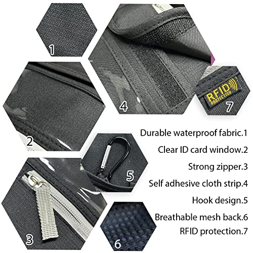 Travel Neck Wallet, RFID Blocking Passport Holder with Adjustable Neck Strap for Men and Women to Keep Cash, Credit Cards and Travel Documents Safe - Black - color: Black