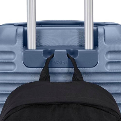 American Tourister Stratum 3.0 Medium 24-Inch Spinner, Airline Approved, Durable Hardside Luggage, Expands 1.5", RightHeight™ Adjustable Handle, Elemental Blue - color: Elemental Blue, size: Medium - Checked