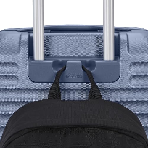 American Tourister Stratum 3.0 Medium 24-Inch Spinner, Airline Approved, Durable Hardside Luggage, Expands 1.5", RightHeight™ Adjustable Handle, Elemental Blue - color: Elemental Blue, size: Medium - Checked