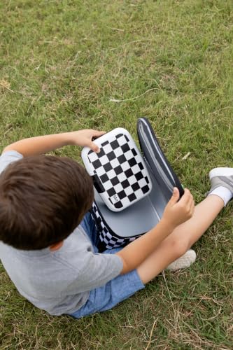 Simple Modern Hadley Lunch Box with Shoulder Strap | Kids & Adults | Insulated Bag with Pockets for Women, Men, Girls, Boys - color: Pattern: Black and White Checkmate