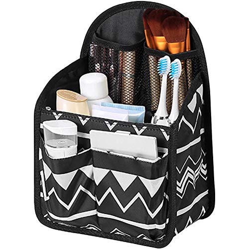 Waterproof Backpack Handbag Organizer Insert Divider Travel Bag In Bag Organizer with Zipper Portable Cosmetic Bag Organizer Insert Nylon Inner Bag Organizer(Black White Triangle) - color: Black White Triangle