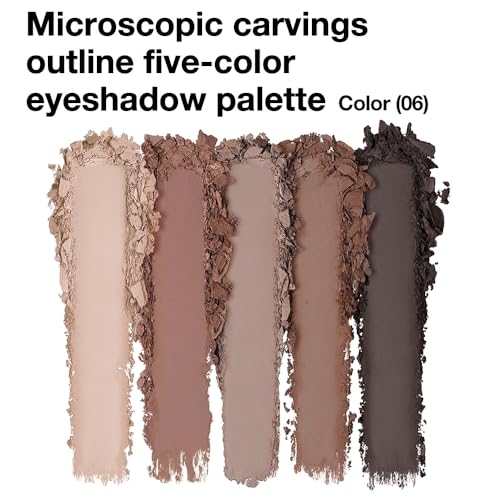 Matte Eyeshadow Palette, Cool Taupe Grey Brown Eye Shadow, Ash Brown Charcoal Eyeshadow, Soft Blendable Smokey Makeup, Long Lasting Waterproof Eyeshadow for Daily Office Smokey Look, Sombra de Ojos 06 - color: B06