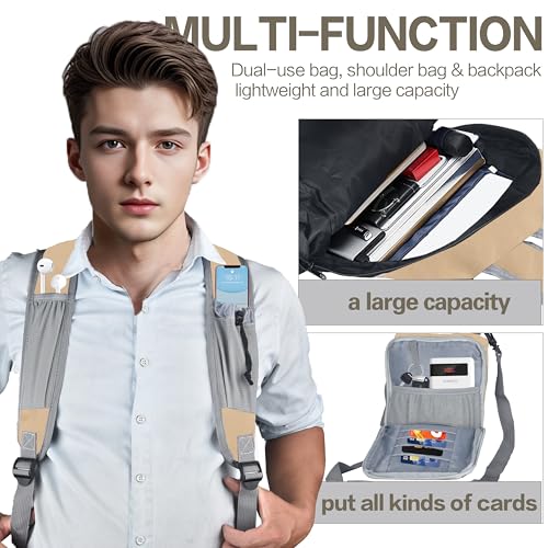 35L Foldable Waterproof Backpack For Outdoor Sports Travel Inside Wet Clothes Compartment Packable For Multiple - color: 3brown