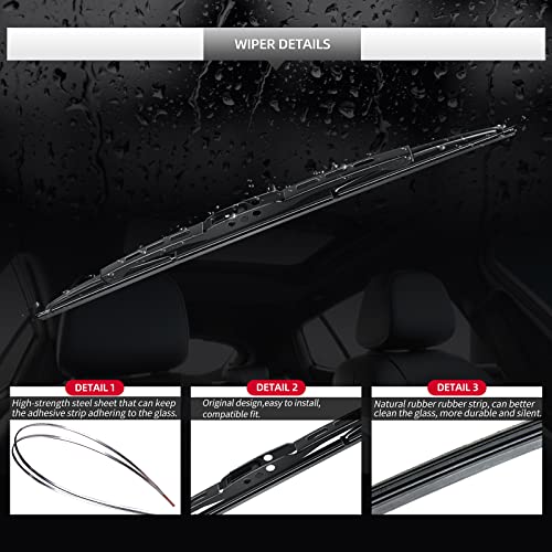 Replacement for Chevrolet Equinox 2018 2019 2020 2021 Rear Windshield Wiper Blade and Arm Assembly-All-weather Back Window Wiper Arm Blade Complete Set - size: For Chevrolet Equinox 2018-2024
