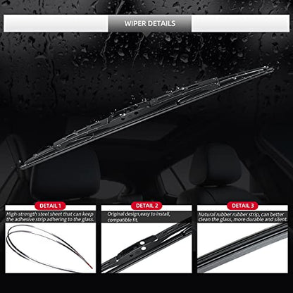 Replacement for Chevrolet Equinox 2018 2019 2020 2021 Rear Windshield Wiper Blade and Arm Assembly-All-weather Back Window Wiper Arm Blade Complete Set - size: For Chevrolet Equinox 2018-2024