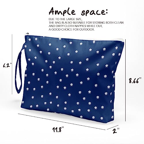 Fokongna Travel Makeup Bag - Zipper Pouch for Women, Sister, Friends - Beach, Pool, Yoga, Gym Clothes, Swimsuit, Diapers - Ocean, Sea, Shells, Starfish - color: Starfish 07