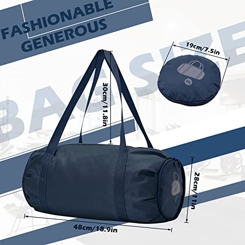 Foldable Sports Gym Duffel with Wet Dry Pocket, Ultralight Travel Carry on Bag, Overnight Weekender for Travel, Beach (Blue) - color: Blue