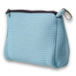 POPUPS Large Makeup Bag with Zipper - Waterproof Neoprene Cosmetic Bag 7.7 x 10.75 x 5 inches - Pouch Sky Blue - color: Basic Sky Blue