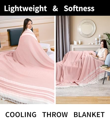 Genovega Large Throw Blanket Yoga Blanket Turkish Beach Towel Women Birthday 60th 50th 40th 30th Ideas Mother Day Grandma Nana Wife Sister Girlfriend Her Female Boss Teacher Father Husband Son - color: Rustic, size: Giant Large 82''x88''