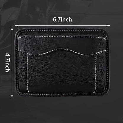 BetterJonny 2 Pcs Car Side Pocket Organizer, PU Leather Car Seat Side Storage Pocket Multifunctional Auto Console Side Storage Bag for Car Interior Organizer