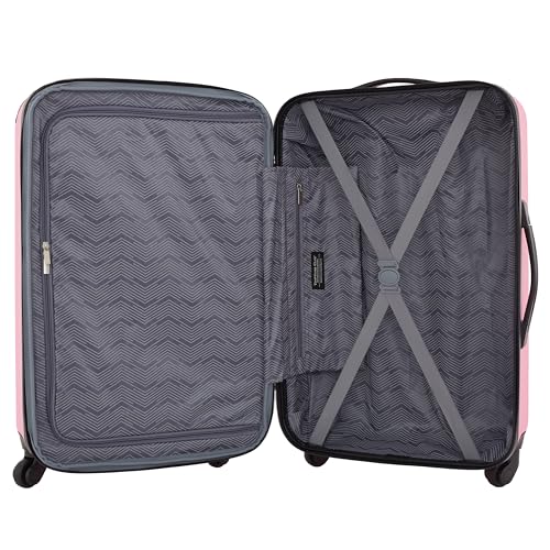 Travelers Club Chicago Hardside Expandable Spinner Luggage, Hot Pink, 5 Piece Set - color: Hot Pink, size: 5 Piece Set