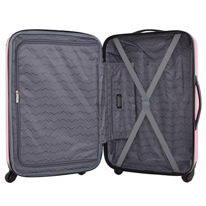 Travelers Club Chicago Hardside Expandable Spinner Luggage, Hot Pink, 5 Piece Set - color: Hot Pink, size: 5 Piece Set