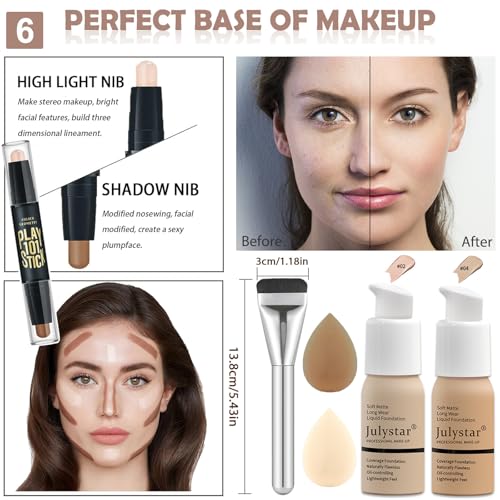 All in One Makeup Kit for Women & Teens - Full Cosmetics Kit with Everything for Beginners & Professionals - 12-Shimmer - color: 12-Shimmer