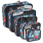 Disney Minnie Mickey Stitch Packing Cubes - Winnie the Pooh, Princess Cinderella, Cars, Toy Story 5 Piece Packing Cubes Compression - Travel Essential - Luggage Suitcase Organizer Set - color: Black Stitch