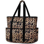 Becokan Beach Bags for Women Large Beach Tote Bag with Zipper Pockets Beach Bag Waterproof Sandproof Travel Nurse Tote Bag - color: Leopard New