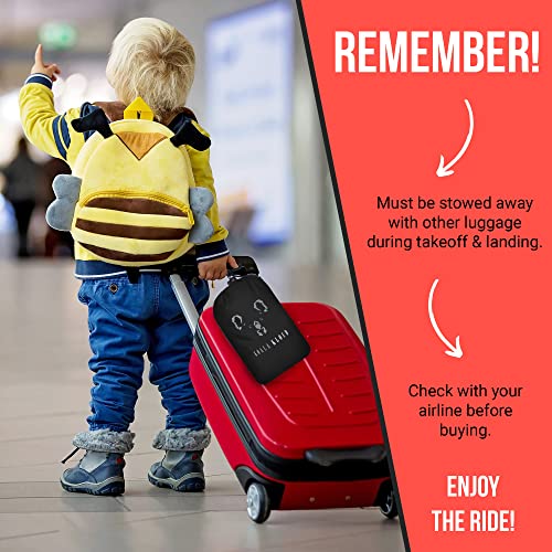 Koala Kloud Travel Foot Rest - Inflatable Foot Rest Pillow, Footrest for Flights, Car Seat Foot Rest, Airplane Bed for Toddler, Kids Travel Accessories, Black