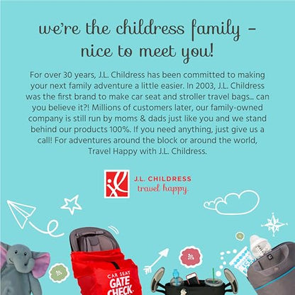 J.L. Childress Padded Compact Travel Stroller Bag for Airplane - Fits Most Compact-Fold Single Baby Strollers, AirTag Compatible, Black, Expands from 21"W x 23"H x 7"D to 21"W x 23"H x 11"D - style: Padded