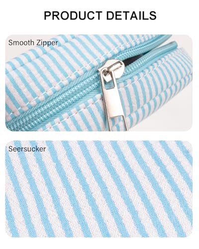 Small Makeup Bag, Mini Makeup Pouches for Purse Cute Cosmetics Bag Pouch with Slip-in Pockets Small Travel Toiletry Bag Makeup Storage Bag Lipstick Organizer Purse Essentials - color: 0-Mini Blue
