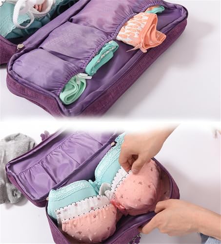 Dirty Clean Lingerie Travel Bag, Packing Organizer Bra Underwear Storage Bag Travel Lingerie Pouch (Blue,One Size) - color: Blue