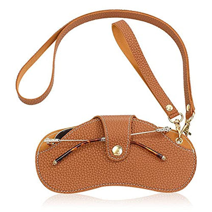 Glasses Case Holder Portable Slim Sunglasses Pouch Soft Eyeglasses Bag Eyewear Sleeve For Women Men - color: Brown