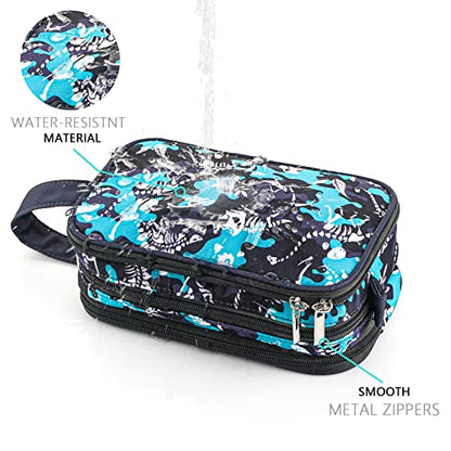 Kids Toiletry Bag for Boys, Travel Toiletry Bag for Little Young Boys Waterproof Hanging Wash Bag Toddler Traveling Toiletries, Dinosaur Black - color: Dinosaur Black