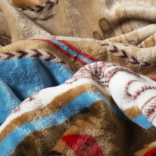 Carstens, Inc. Travel Blanket, Premium Compact 2-in-1 Airplane Blanket/Pillow, Cactus Stripe - color: Cactus Stripe
