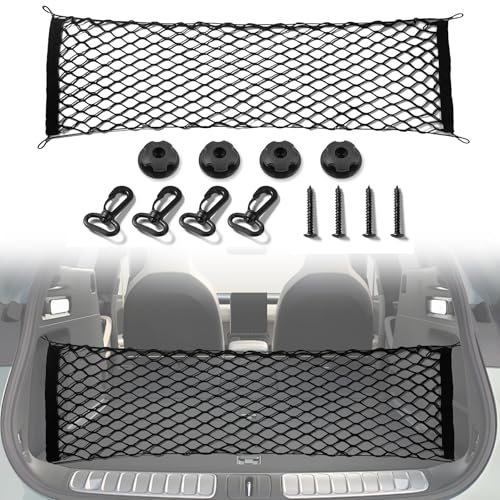 Amiss Cargo Net Stretchable, Car Exterior Accessories, Adjustable Elastic Trunk Storage Net with Hook for SUVs, Cars and Trucks (35.4x15.8 Inch) - size: 35.4x15.8 Inch