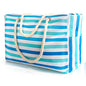 SRISE Large Beach Bag for Women & Men, Beach Bags Waterproof Sandproof, Travel Tote Bag, Swim Pool Bag for Family Outdoor - color: Blue Green