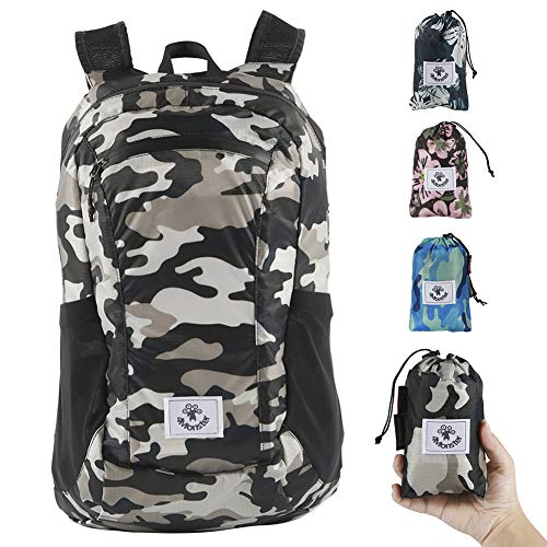 4Monster Hiking Daypack,Water Resistant Lightweight Packable Backpack for Travel Camping Outdoor - color: Army Green, size: 24L