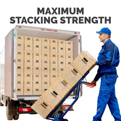 Bankers Box Small Classic Moving Box 10 Pack, Reinforced Handles, Tape-Free Assembly, Box with Lid, 15" x 12" x 10", Cardboard - size: Small, 10 Count (Pack of 1)