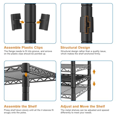 ULIFHOME U16 Upgraded Washer Dryer Stacking Rack for Narrow Laundry Room and Bathroom, Metal Over Washer and Dryer Storage Shelves for Saving Space, 29.5" W x 23.6" D x 53.1" H, Black - color: Black
