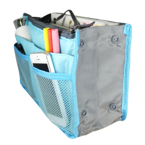 Bag Organizer Purse Insert Handbag Organizer Travel Bag, Blue - color: Blue