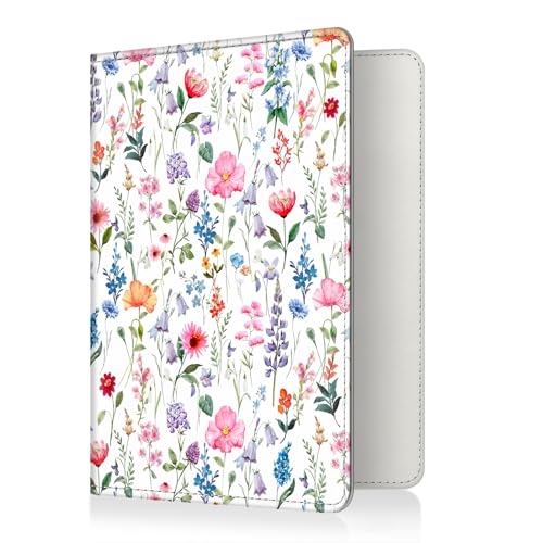 FINTIE Passport Holder, Slim Travel Wallet RFID Blocking Card Case Cover Passport Cover Protector Essentials with Credit Card Slots for Women/Men | Slim - color: Polychrome Bloom