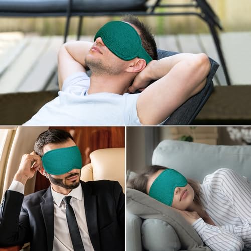 Gritin 100% Blackout Sleep Eye Mask for Women Men,Zero Eye Pressure Sleeping Mask-Ergonomic Design 3D Cutout Eye Movement and Eyelash Friendly Night Blindfold,Soft&Comfortable for Sleeping-Navy Blue - color: Navy Blue