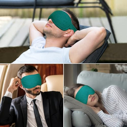 Gritin 100% Blackout Sleep Eye Mask for Women Men,Zero Eye Pressure Sleeping Mask-Ergonomic Design 3D Cutout Eye Movement and Eyelash Friendly Night Blindfold,Soft&Comfortable for Sleeping-Navy Blue - color: Navy Blue