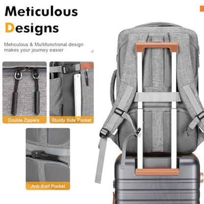 Luggage Sets 3 Piece with Spinner Wheels, Lightweight PC Hardside Suitcase with TSA Lock & YKK Zippers, 20 Inch Carry On Luggage with Travel Bag for Men and Women, Grey - color: Grey, size: 3 Piece Set (20inch)