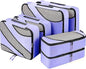 BAGAIL 6 Set Packing Cubes,Travel Luggage Packing Organizers - color: The Lavender, style: 6 Set
