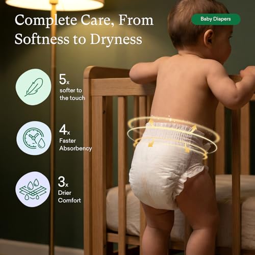 PurComfy Baby Diapers Essential Kit, Size N (96Ct) & Size 1 Diapers (104Ct), 6 Water Wipes (360Ct), 4 Travel Wipes (32Ct) and 2 Dry Wipes(120Ct), Baby Essentials Kit for Sensitive Skin, Total 712 Ct - size: Size N(96)+1(104)+Wipes(360ct)+Dry Wipes(120ct)