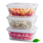 Premium Silicone Collapsible Food Storage Containers with Silicone Leakproof Lids, Platinum Food-Grade, BPA Free, LFGB Certified, Compact, Reusable Lunch Box, Microwave Safe, 4.9 Cups 3 Pk - color: 1160 ml (4.9 cups) - 3 Pack