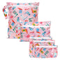 Bumkins - Waterproof Wet Bag, Wet/Dry Clutch & Clear Travel Bags - For Beach, Baby, Travel, Cloth Diapers, Pump Parts, Pool, Gym, Toiletries - Reusable & Easy to Clean - Cowgirl Boots - 5 Pack - color: B3 Cowgirl Boots 5pc