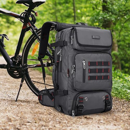 WITZMAN Carry on Travel Backpack for Men Women Airline Approved Convertible Nylon Duffle Backpack Luggage Bag (B682 Silvery Grey) - color: 03.silvery Grey