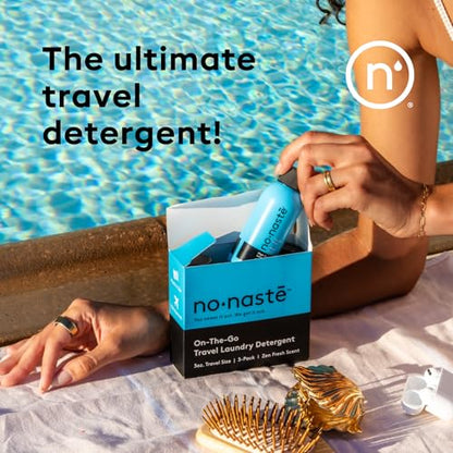 Nonaste Performance Travel Laundry Detergent - Zen Fresh, 3 Fl Oz (Pack of 3), 9 Loads - Travel Size Laundry Detergent for Workout Clothes & More - TSA Compliant Travel Size Toiletries - size: 3 Fl Oz (Pack of 3)
