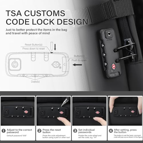 Travel Backpack with Vacuum System,60L Expandable Vacuum Backpack Travel with TSA Lock,17.3 inch Laptop Backpacks Vacpack Backpacks with Vacuum(Black,Built-in Air Pump) - color: Black