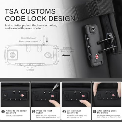 Travel Backpack with Vacuum System,60L Expandable Vacuum Backpack Travel with TSA Lock,17.3 inch Laptop Backpacks Vacpack Backpacks with Vacuum(Black,Built-in Air Pump) - color: Black